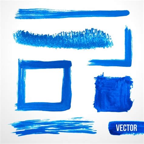 Free Vector Blue Brushes