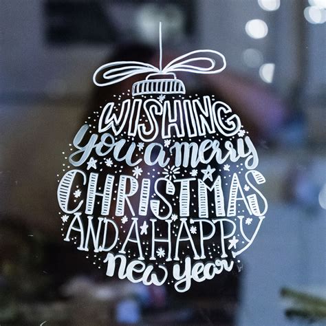 Lettering Weihnachtskugeln als Fensterbilder Vorlage ...