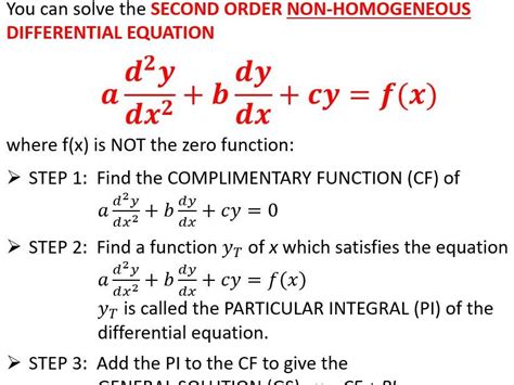 2nd Order Differential Equations Teaching Resources