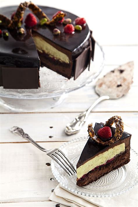 Once folded into the chocolate mixture, the mousse should be soft, silky, smooth, and utterly chill the mousse until it's set. Pistachio and Raspberry Chocolate Mousse Cake | Lil' Cookie