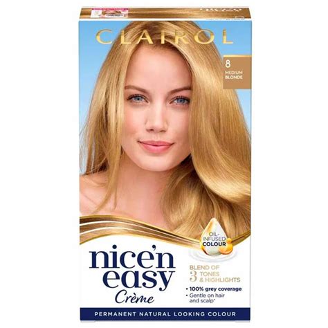 Clairol Nicen Easy Medium Blonde 8 Permanent Hair Dye