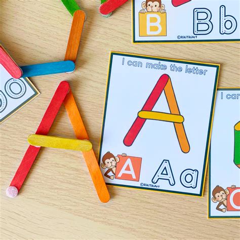 Abc Popsicle Sticks Alphabet Activity Game For Toddlers Etsy Uk