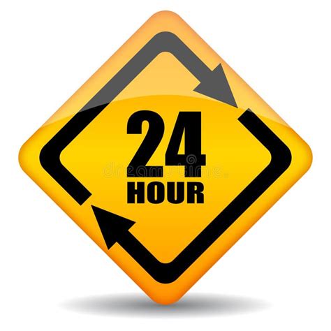 24 Hour Sign Royalty Free Stock Photo Image 24135105