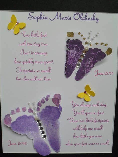 Mothers Day Crafts Diy Mothers Day Ts Butterfly Footprints