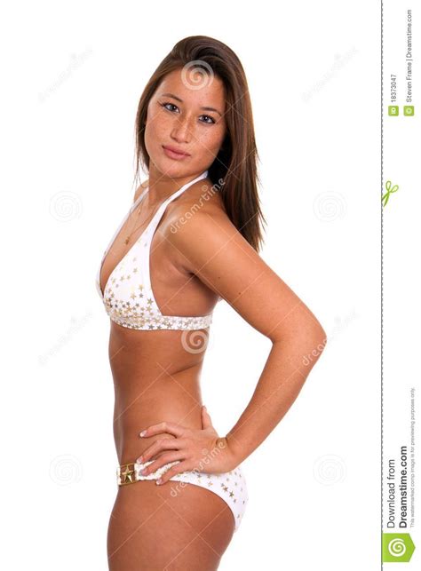 Aziatische Amerikaanse Bikini Stock Afbeelding Afbeelding Bestaande