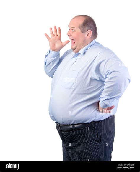 Fat Man In A Blue Shirt High Resolution Stock Photography And Images