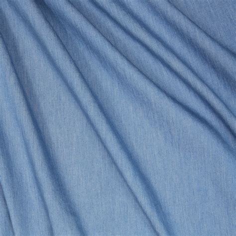 Blue Bleached 11oz Stretch Cotton Denim Bloomsbury Square Dressmaking
