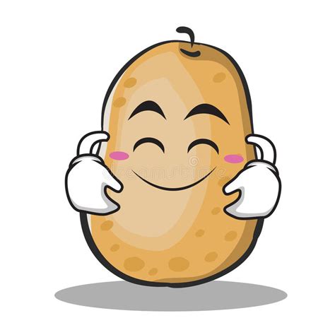 Cute Smile Potato Character Cartoon Style Stock Vector Illustration