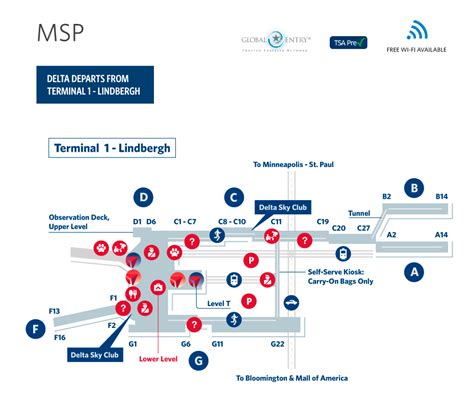 Msp Airport Terminal Map Delta