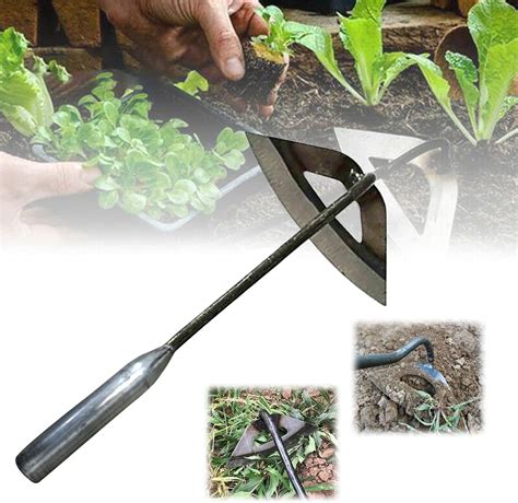 All Steel Hardened Hollow Hoe Handheld Weeding Rake Planting Vegetable