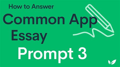 In my opinion the writing style of an essay is common for all types of essay. How to Write the Common App Essay Prompt #3 - YouTube