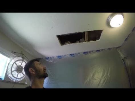 Chronic water stains on ceiling are tested for mold before repair and painting. How To Repair a Water Damaged Ceiling | THE HANDYMAN ...