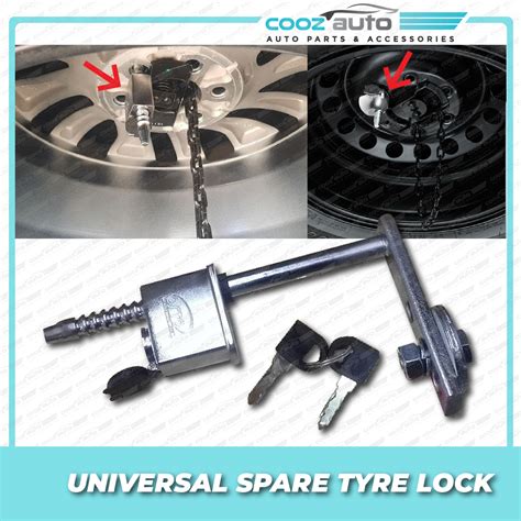 Universal 4x4 Spare Tyre Lock Tire Wheel Lock Anti Theft Devices Navara