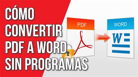 Descargar ahora pdf to word converter para windows desde softonic: Como Convertir un Archivo PDF a Word Sin Programas - YouTube