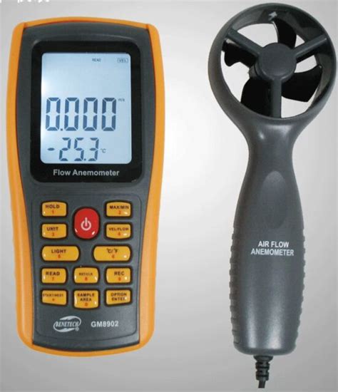 Handheld Anemometer Air Flow Wind Velocity Temperature Meter Tester Usb