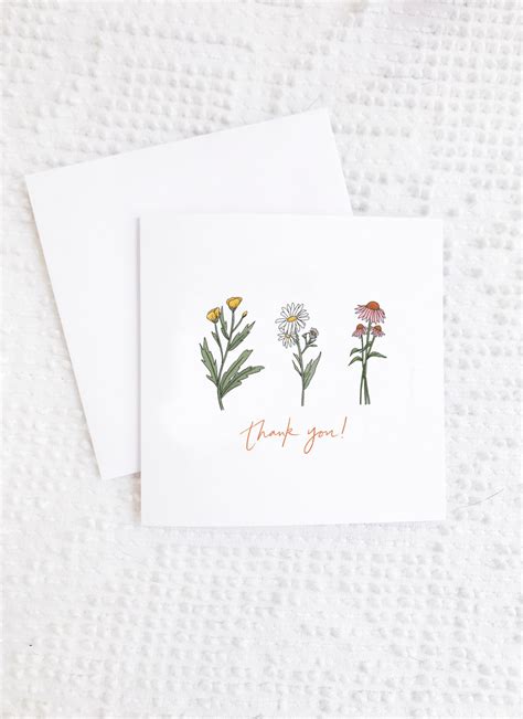 Wildflower Thank You Card — Maddon And Co In 2020 Thank You Cards