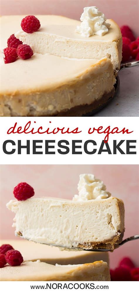 It has applesauce and walnuts and does not contain dairy or eggs. The best vegan cheesecake ever! No really! Easy recipe nut free and baked. #vegan #dessert # ...