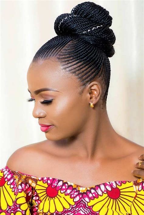 45 best straight up hairstyles with braids pictures 2020 7 months ago 36167 views by tiffany akwasi african women are known for their love of braids which come in different styles including straight up hairstyles. Micro Cornrows Into Twisted Bun #cornrowbraids #braids ...