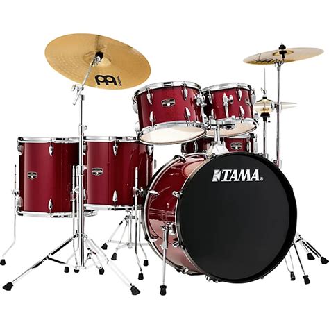 Tama Imperialstar 6 Piece Complete Drum Set With Meinl Hcs Cymbals And