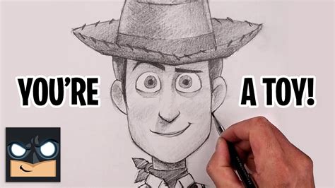How To Draw Woody Toy Story Sketch Tutorial Youtube