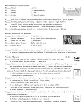 NOVA Hunting The Elements Video Questions Worksheet Puzzles By Mr