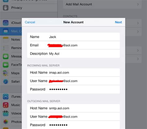 Add Aol Mail Account To Ipad Manually