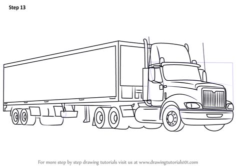 600 x 474 jpeg 34 кб. Learn How to Draw a Truck and Trailer (Trucks) Step by ...