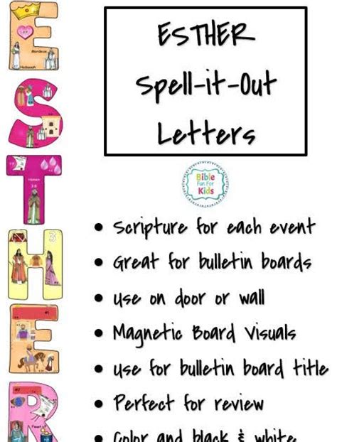 Queen Esther Spell It Out Bible Fun For Kids