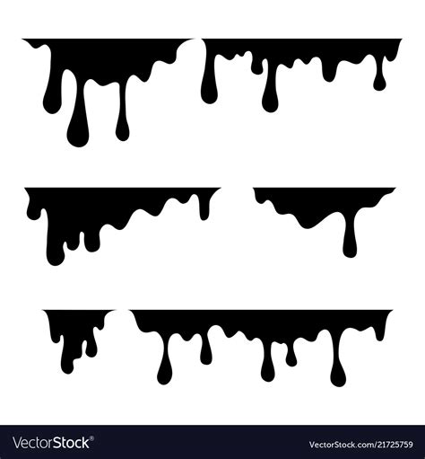 Paint Dripping Current Drops Royalty Free Vector Image