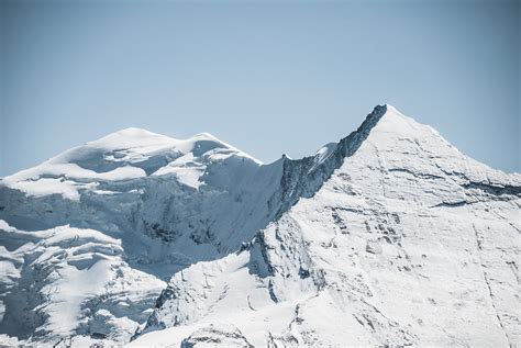 Free Photo Snowy Mountain Ice Landscape Mountain Free Download