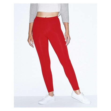 american apparel american apparel women s cotton spandex jersey leggings red xs walmart