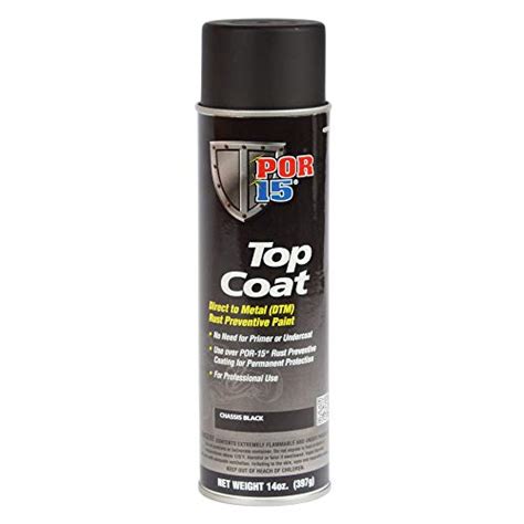 Por 15 Chassis Black Top Coat Spray Paint 15 Fl Oz Direct To Metal