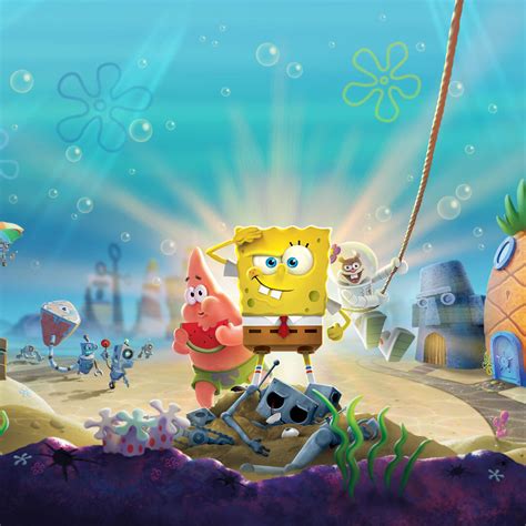 2048x2048 Spongebob Squarepants Battle For Bikini Bottom Rehydrated