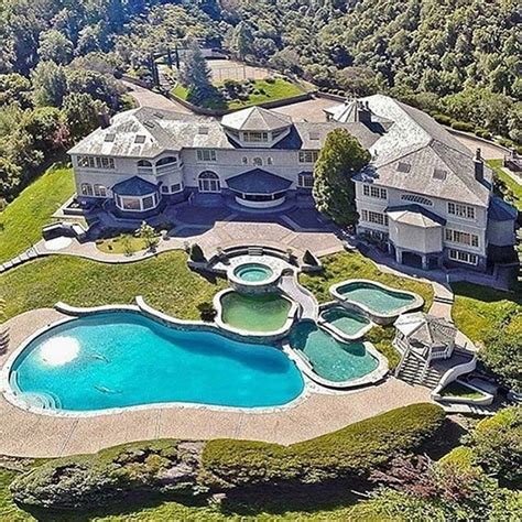 Aerial Shot Of An Unbelievable Backyard At This Ginormous Mansion