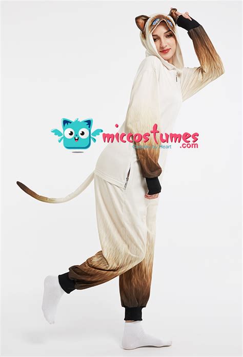 Siamese Cat Homewear Onesie Pajama Women Adult Kigurumi Hooded