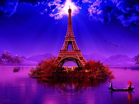 Image For Purple Eiffel Tower Wallpaper Places To See Pinterest