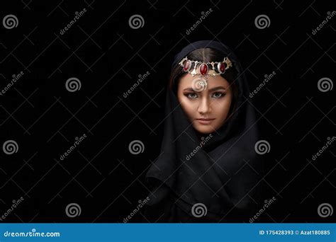 A Conceptual Middle Eastern Portrait Of A Woman S Face Decorated With