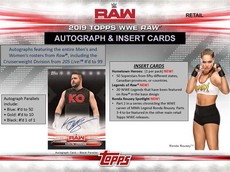 2019 Topps WWE Raw Trading Cards RETAIL