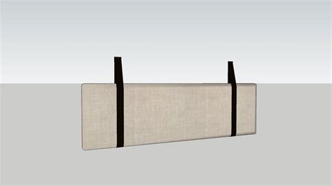 Wall Hung Headboard Cushion With Leather Straps 3d Warehouse