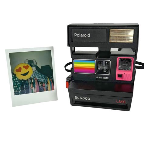 Polaroid Sun 600 With Upcycled Pink And Rainbow Face Refreshed
