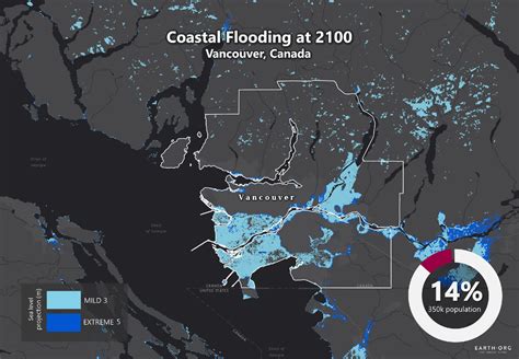 Sea Level Rise Projection Map Vancouver Earth Past Present Future