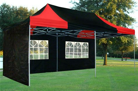 Abadak™ offers some of the best why do the professionals choose our canopies and tents? 10 x 20 Black and Red Pop Up Tent Canopy Gazebo