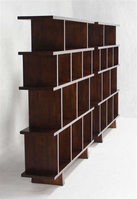 Pair Of Large Open Back Bookcases Shelves Wall Units Room Dividers At
