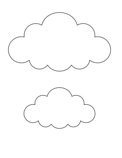 16 Ideas De Moldes De Nubes Molde De Nube Moldes Cloud Template
