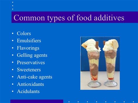 So the easiest way to avoid them is to eat mainly fresh and only. Food Additives