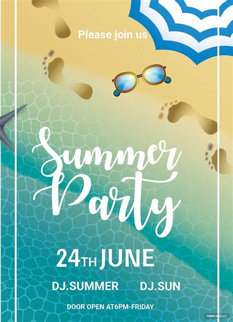 A Pool Free Printable Summer Party Invitation Templat Vrogue Co