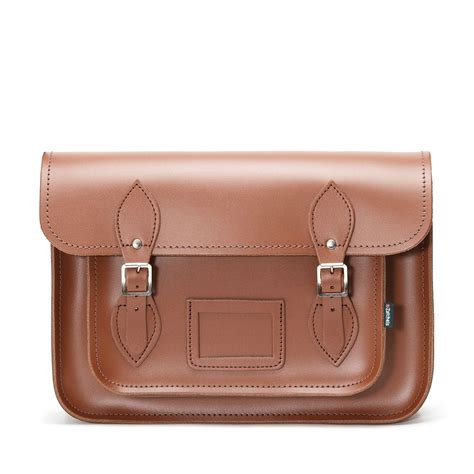 Zatchels Chestnut Handmade Leather Satchel 4 Sizes