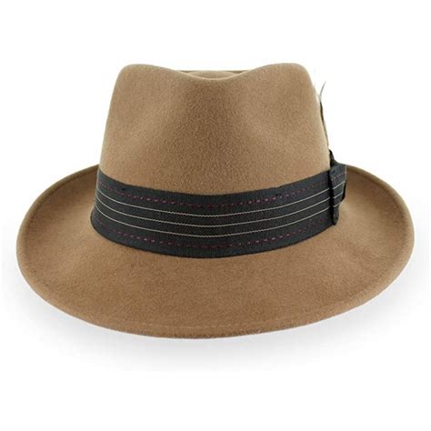 Belfry Gangster 100 Wool Stain Resistant Crushable Dress Fedora In