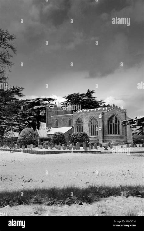 Winter Snow St Marys Church Marholm Church Marholm Village Church