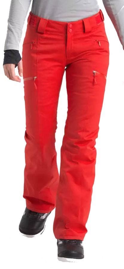 the north face lenado women s ski snowboard pants s fiery red